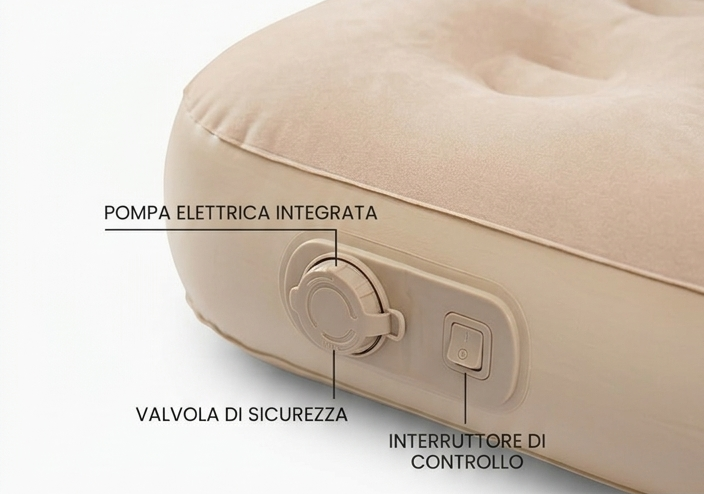 Materasso Gonfiabile con Pompa Elettrica Integrata