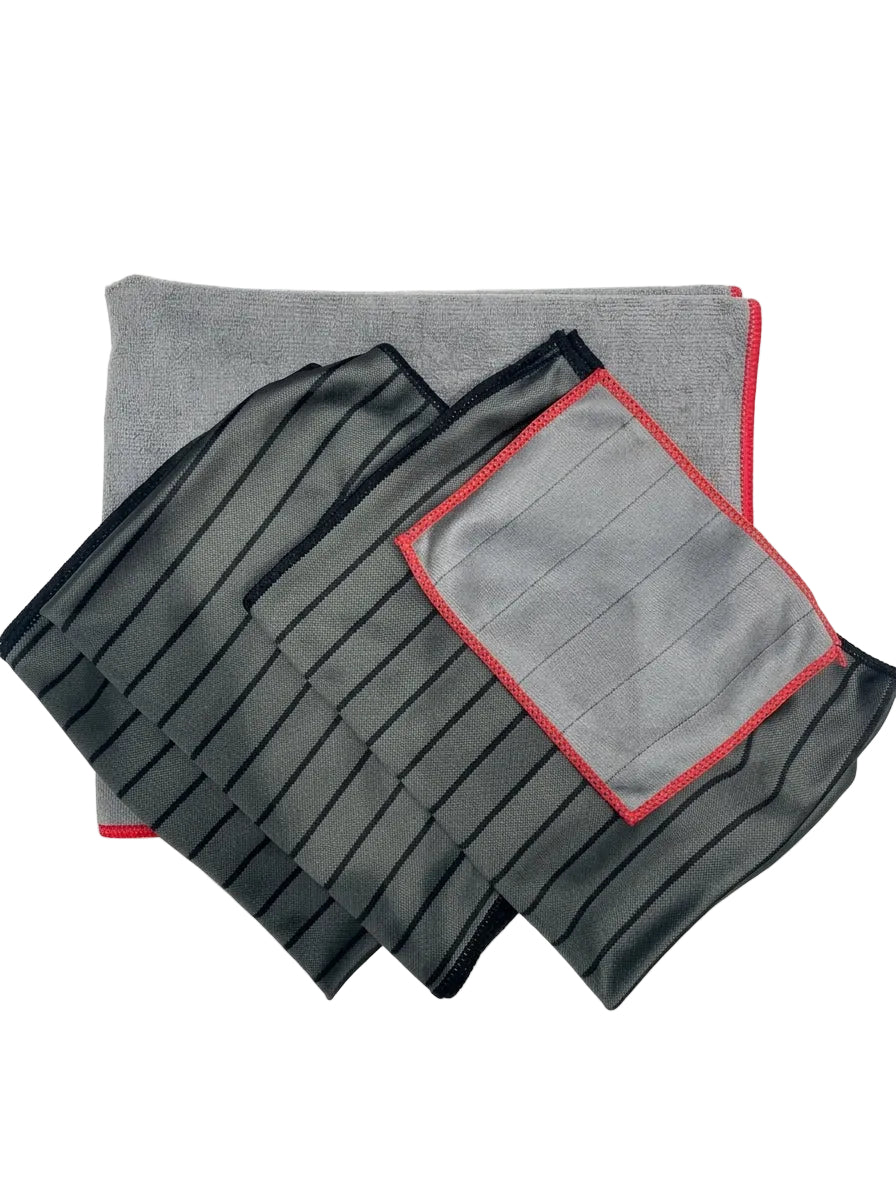 set 5 panni in fibra di carbonio