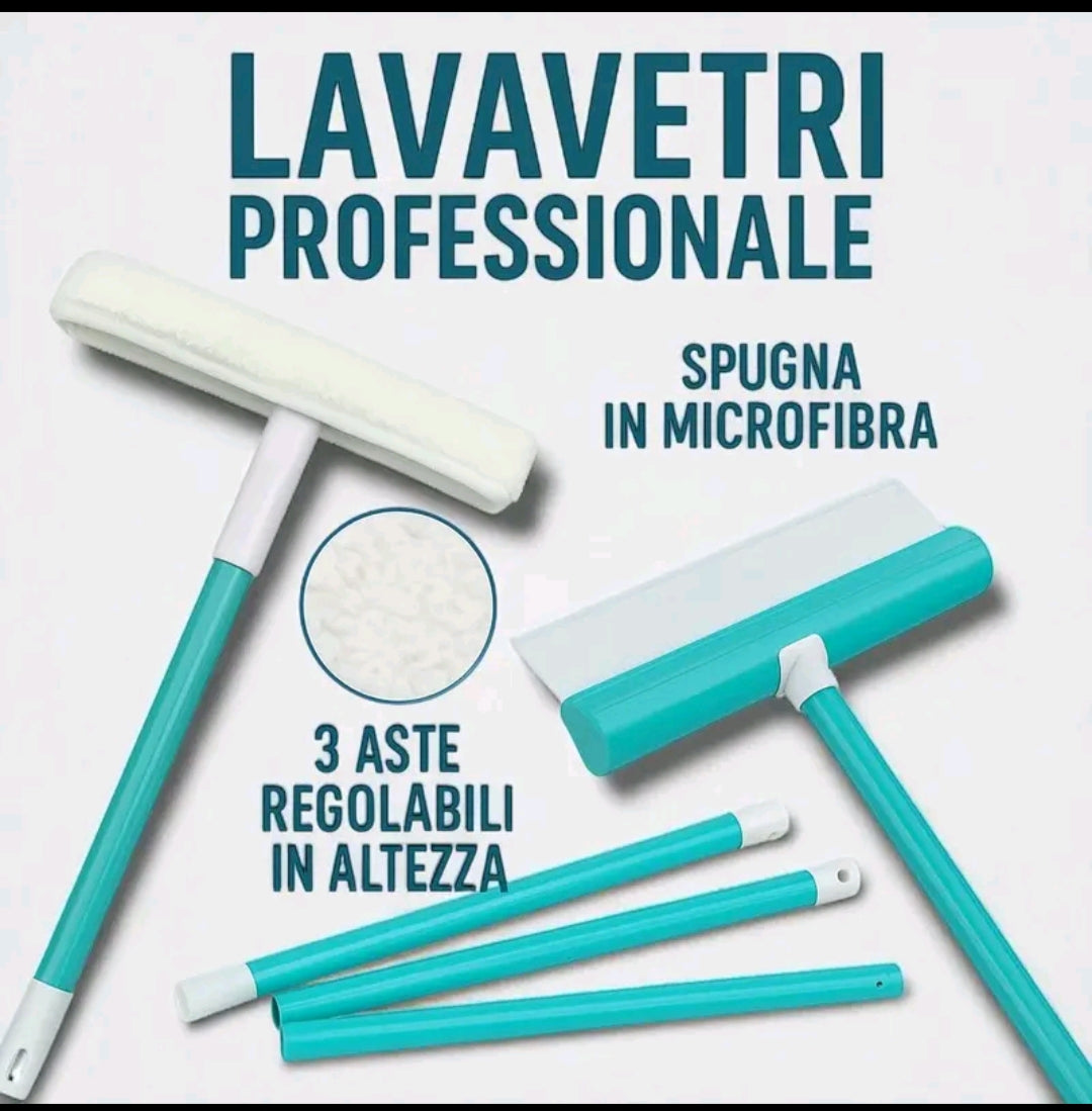 lavavetro con raccogli liquidi, con tergivetro piccolo più spugna scrub